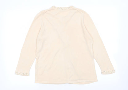 Womens UK Size 12 M&S Beige Cardigan Jumper