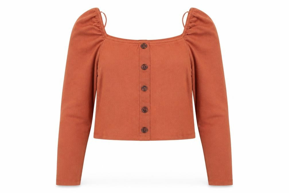Womens UK Size 4 Primark Brown Basic Blouse