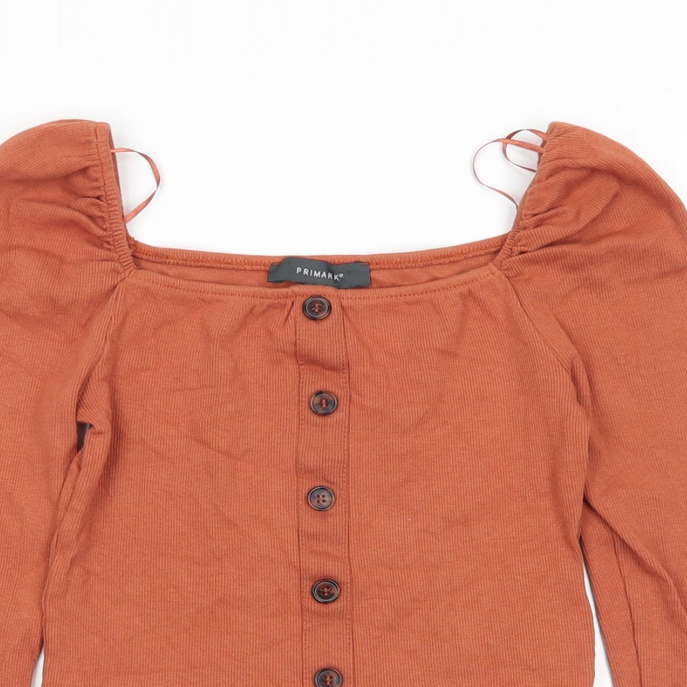Primark Womens Brown   Basic Blouse Size 4