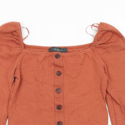 Primark Womens Brown   Basic Blouse Size 4
