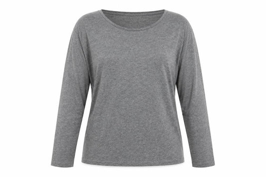 Womens UK Size 8 Mango Grey Basic T-Shirt