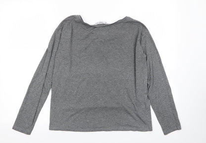 Womens UK Size 8 Mango Grey Basic T-Shirt