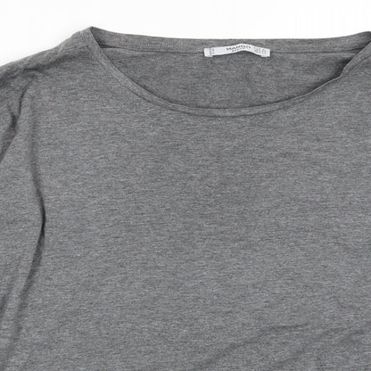 Womens UK Size 8 Mango Grey Basic T-Shirt
