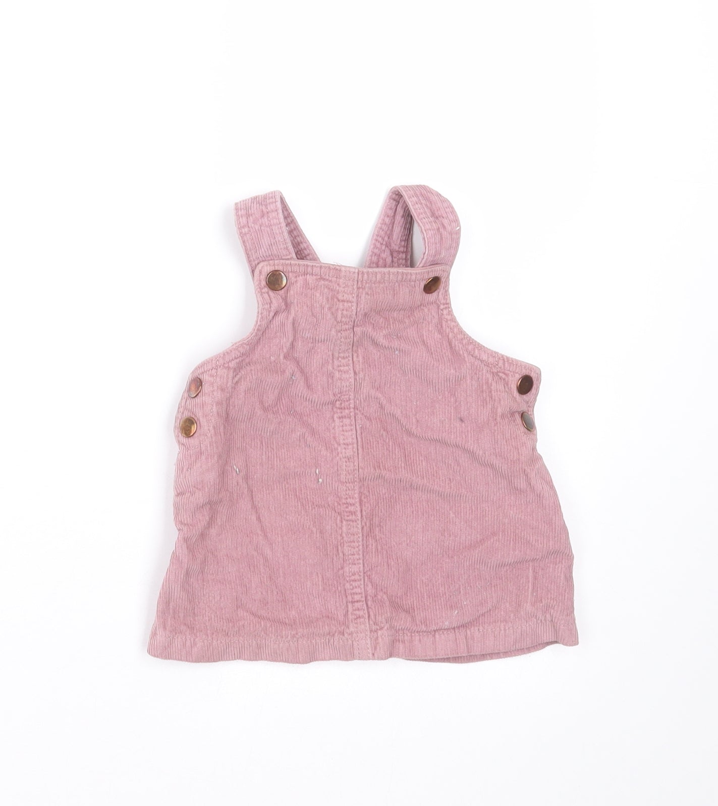 F&F Girls Purple  Corduroy Pinafore/Dungaree Dress  Size 3-6 Months