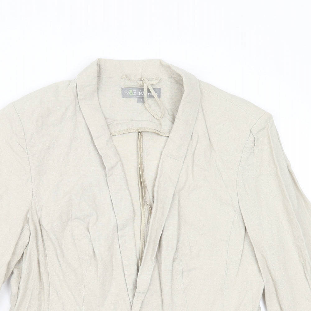 Marks and Spencer Womens Beige   Jacket Suit Jacket Size 12