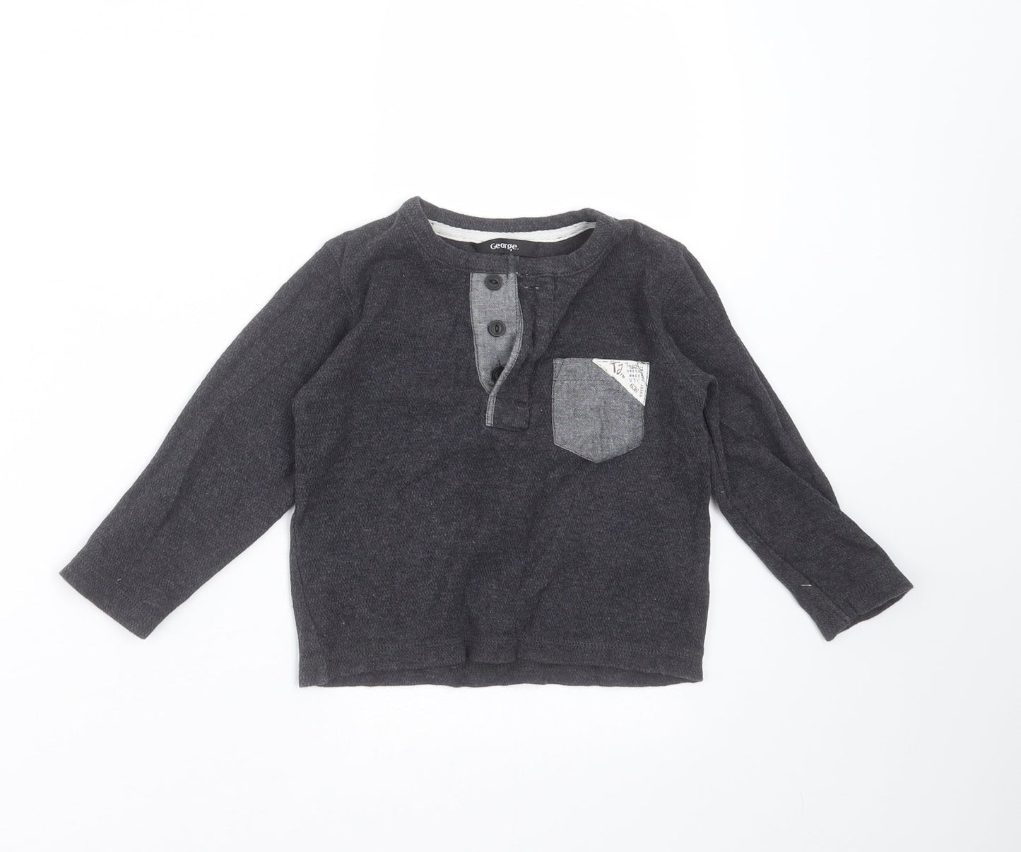 George Baby Grey   Basic T-Shirt Size 12-18 Months