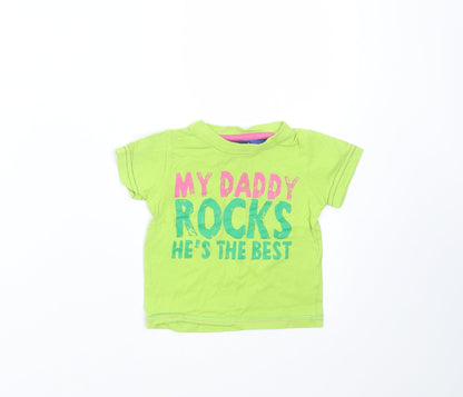 Minoti Baby Green   Basic T-Shirt Size 12-18 Months  - daddy rocks