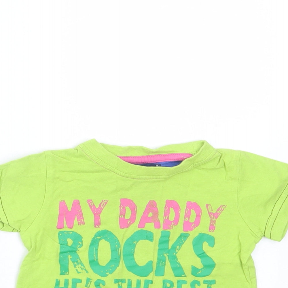 Minoti Baby Green   Basic T-Shirt Size 12-18 Months  - daddy rocks