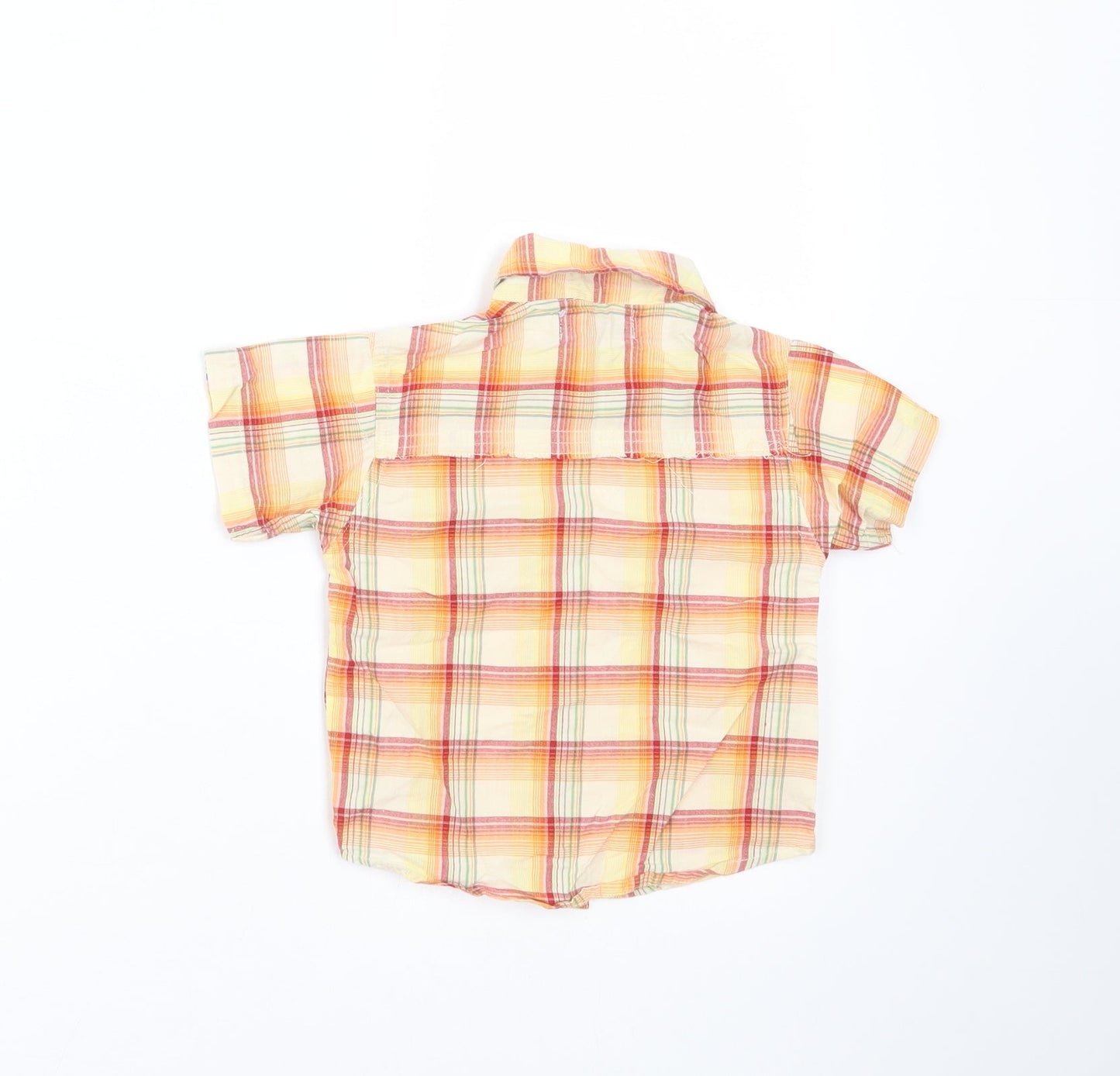 Earlydays Baby Orange Plaid  Basic Button-Up Size 12-18 Months