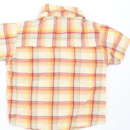 Earlydays Baby Orange Plaid  Basic Button-Up Size 12-18 Months