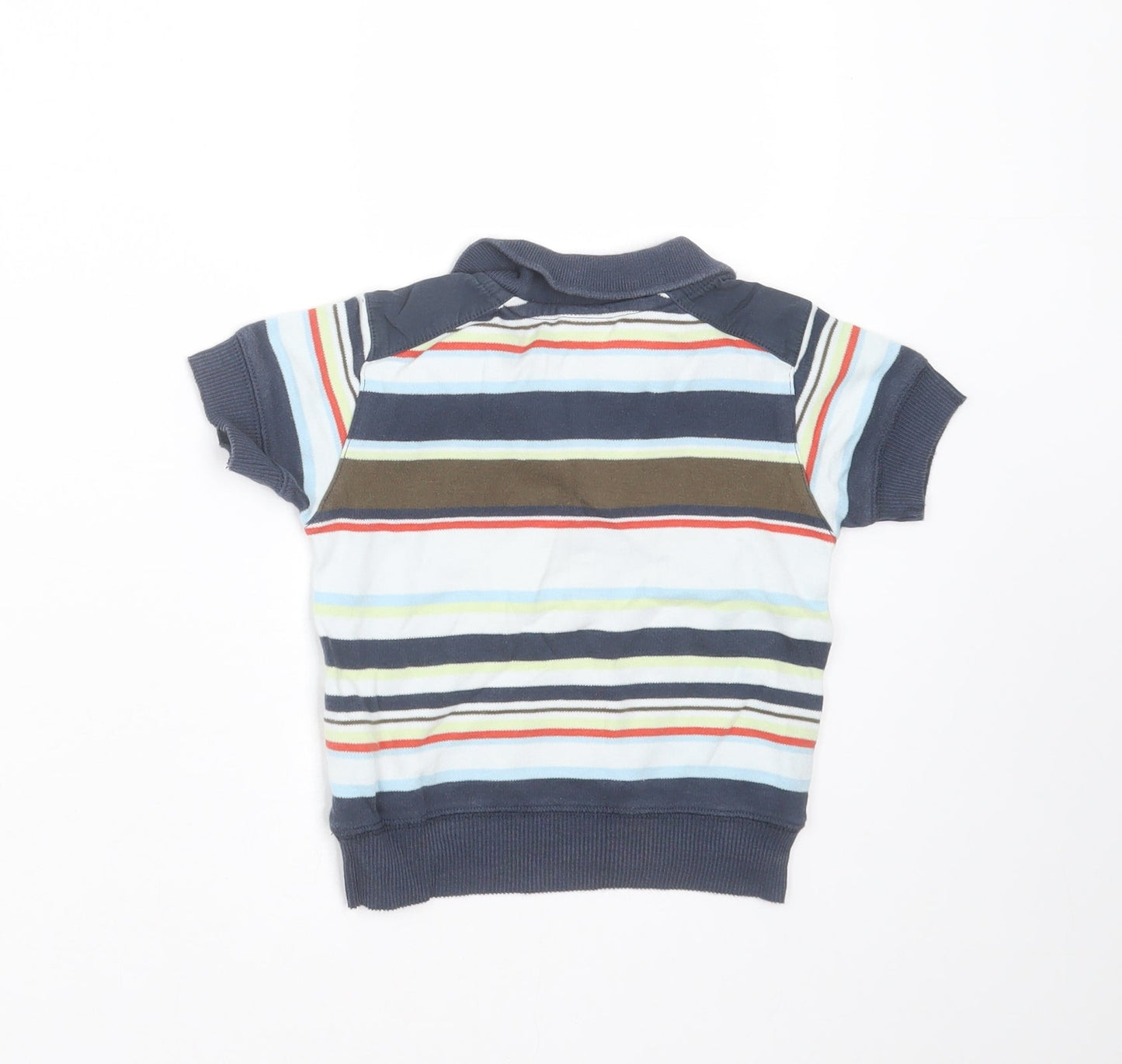NEXT Boys Blue Striped  Basic Polo Size 12-18 Months