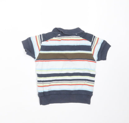 NEXT Boys Blue Striped  Basic Polo Size 12-18 Months