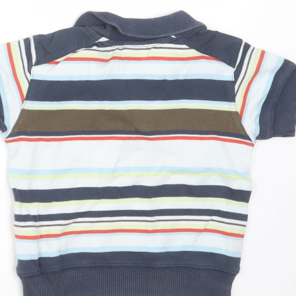 NEXT Boys Blue Striped  Basic Polo Size 12-18 Months