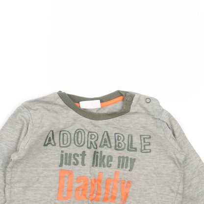 F&F Boys Green Striped  Basic T-Shirt Size 9-12 Months  - Adorable just like my Daddy