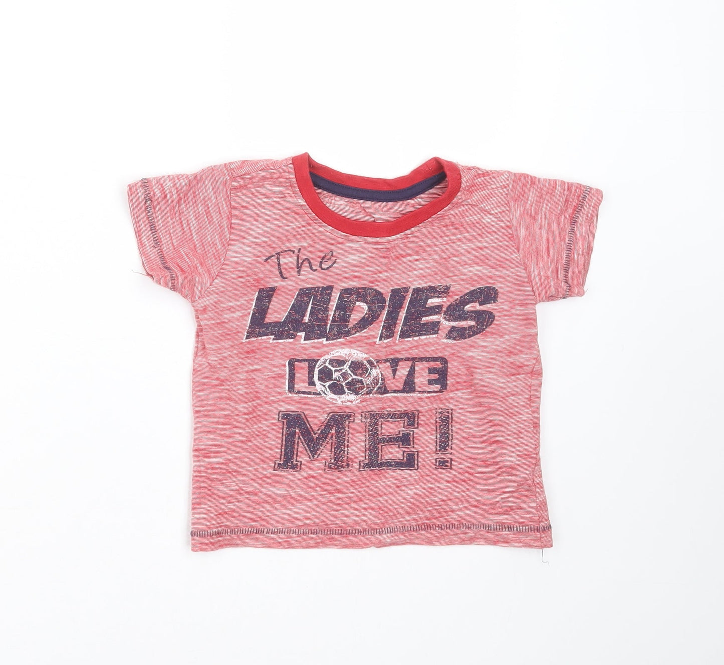 Matalan Boys Red Striped  Basic T-Shirt Size 9-12 Months  - the ladies love me