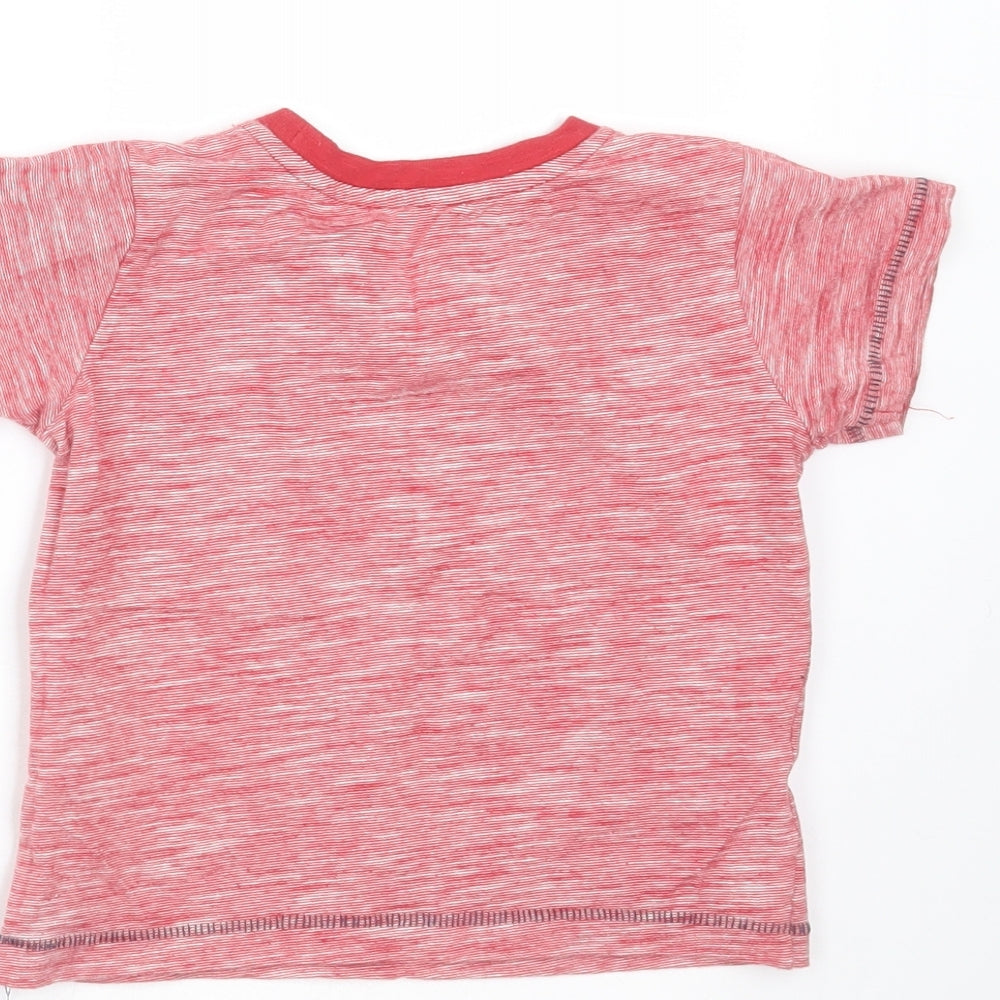 Matalan Boys Red Striped  Basic T-Shirt Size 9-12 Months  - the ladies love me