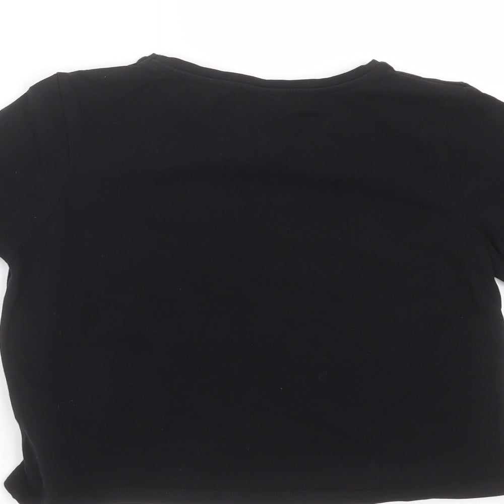 Lipsy Girls Black Solid  Top Pyjama Top Size 9-10 Years  - nap queen