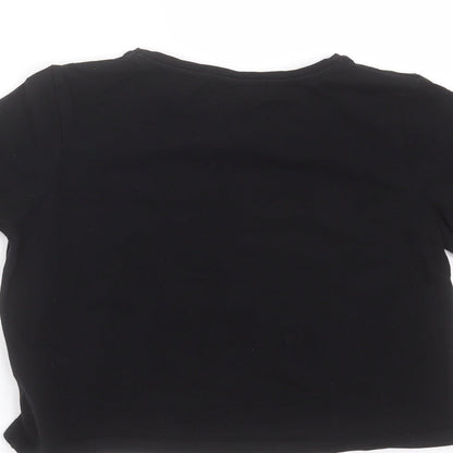 Lipsy Girls Black Solid  Top Pyjama Top Size 9-10 Years  - nap queen