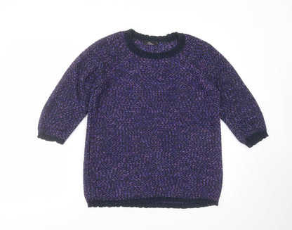 Womens UK Size S BM COLLECTION Purple Pullover Jumper