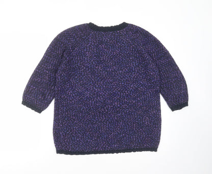 Womens UK Size S BM COLLECTION Purple Pullover Jumper