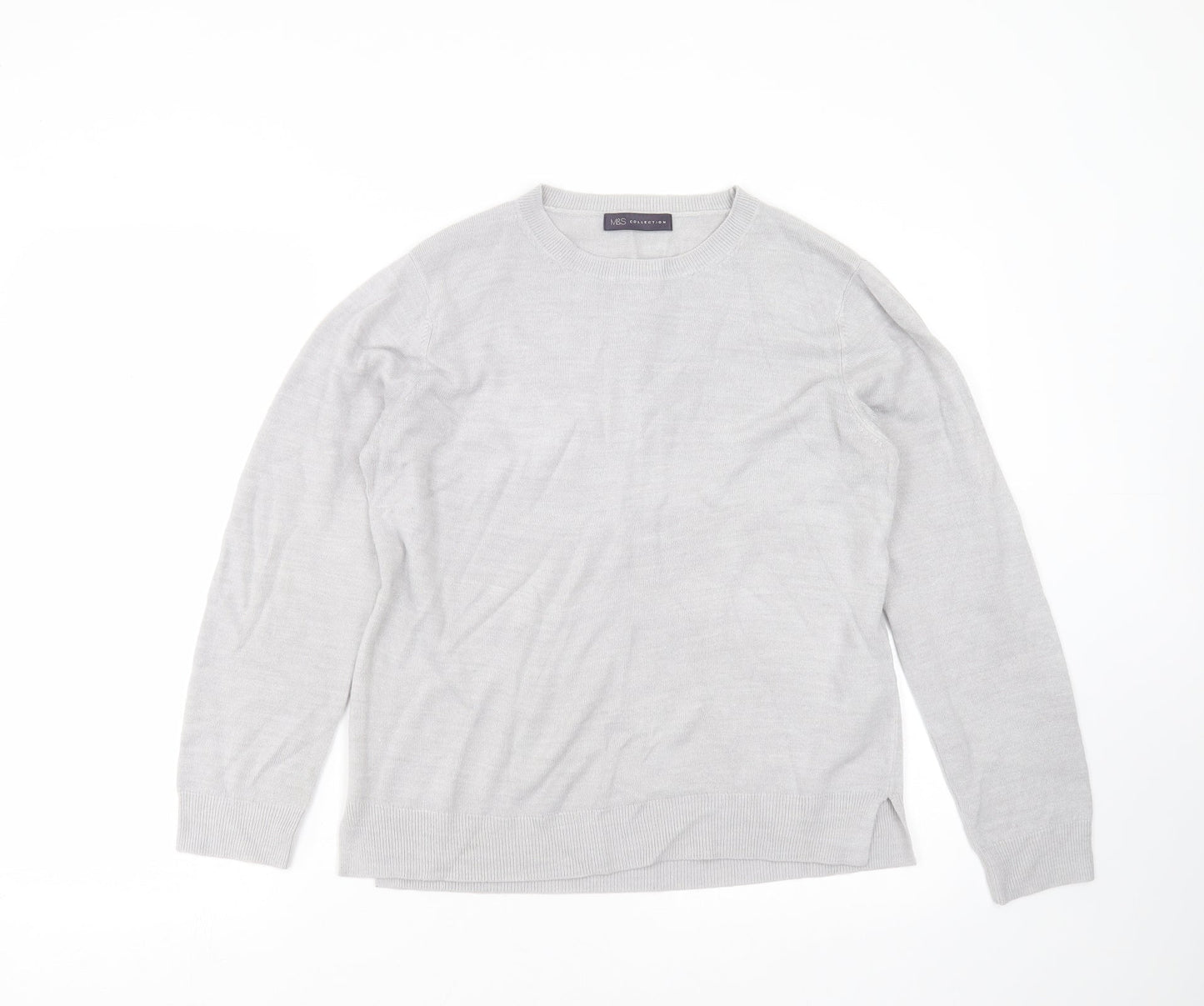 Womens UK Size 14 Marks and Spencer Grey Pullover Jumper