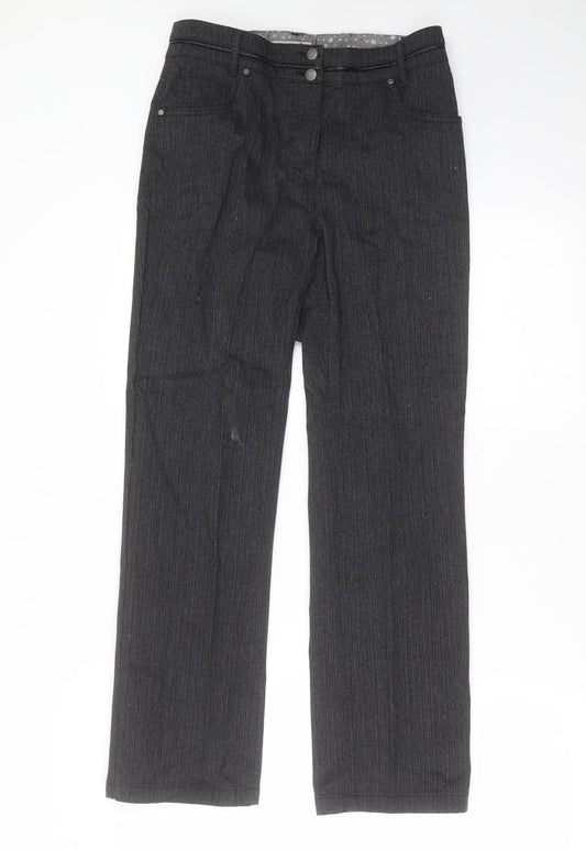 Womens UK Size 8 Marks and Spencer Regular Fit Straight Grey Jeans