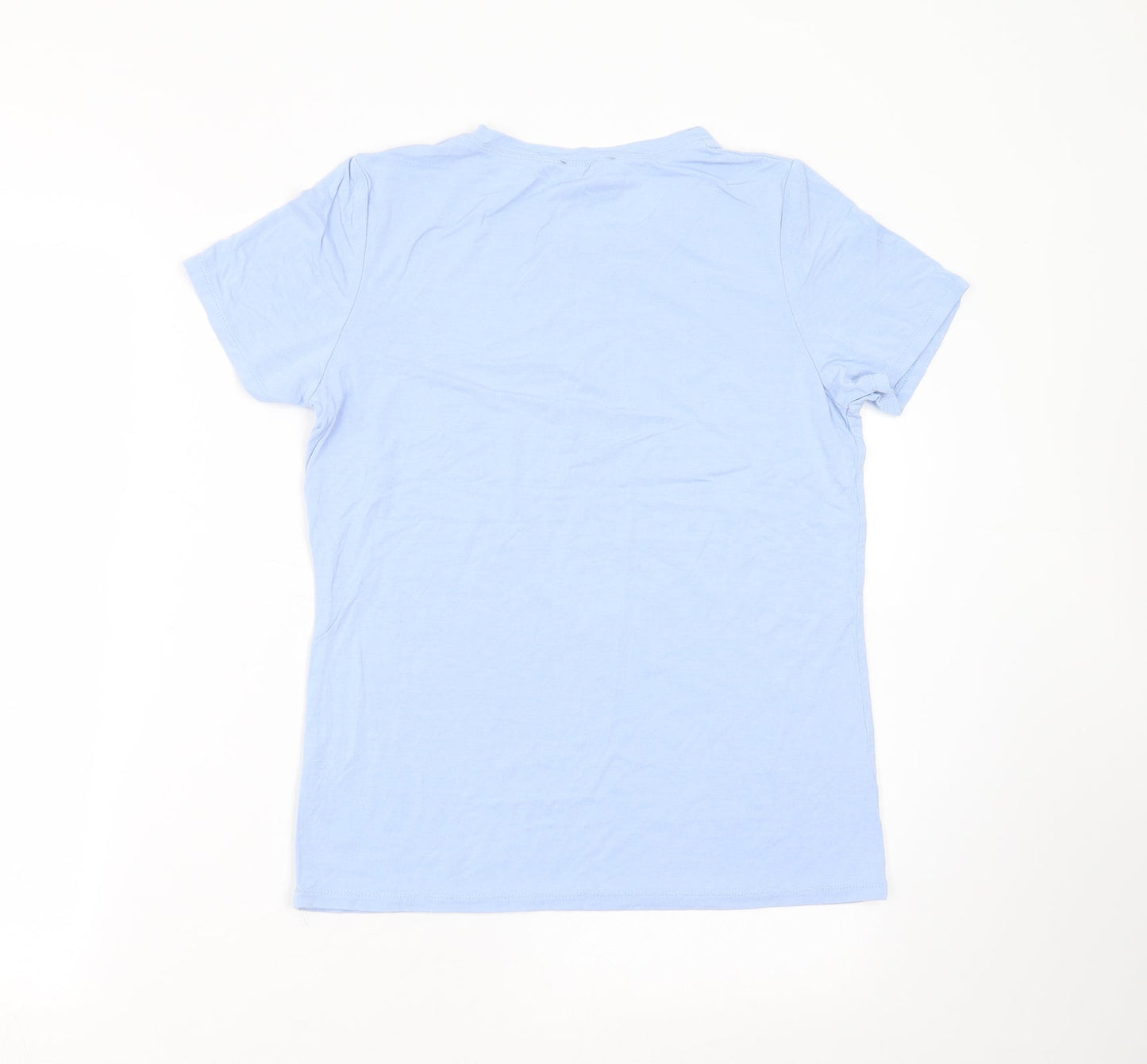 Womens UK Size S anna rose Blue Basic T-Shirt