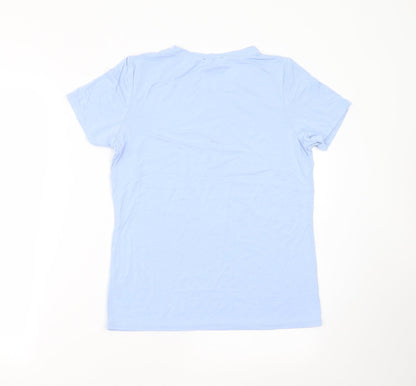 Womens UK Size S anna rose Blue Basic T-Shirt