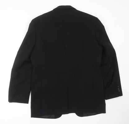 GREENWOODS Mens Black   Jacket Suit Jacket Size 38