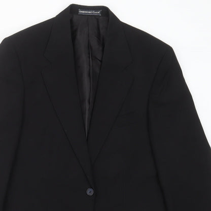 GREENWOODS Mens Black   Jacket Suit Jacket Size 38
