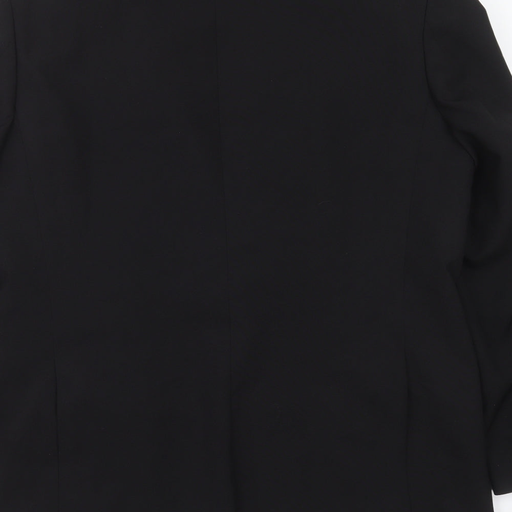 GREENWOODS Mens Black   Jacket Suit Jacket Size 38