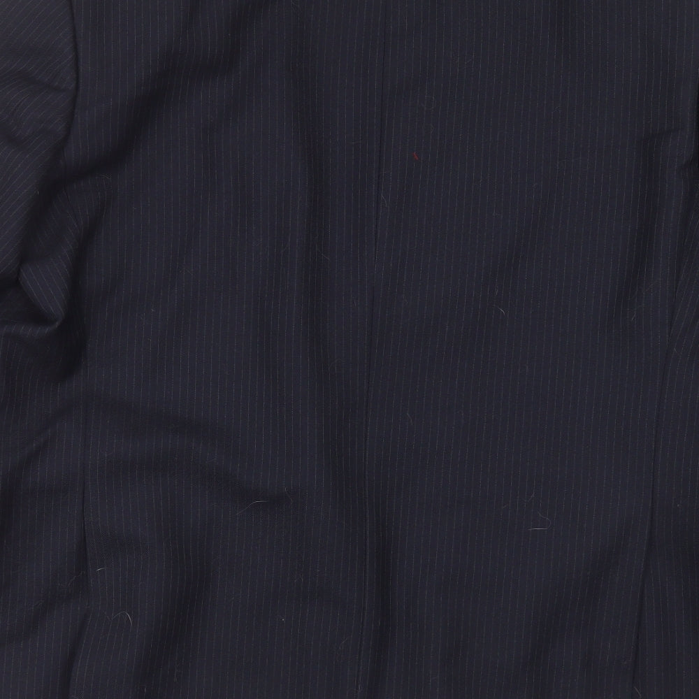 CANDA Mens Blue Striped  Jacket Suit Jacket Size 44