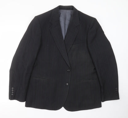 Preworn Mens Grey Herringbone  Jacket Suit Jacket Size 44