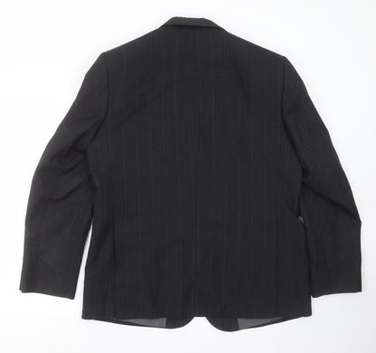Preworn Mens Grey Herringbone  Jacket Suit Jacket Size 44
