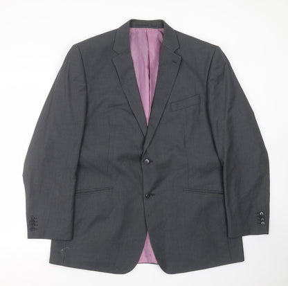 F&F Mens Grey Striped  Jacket Suit Jacket Size 44