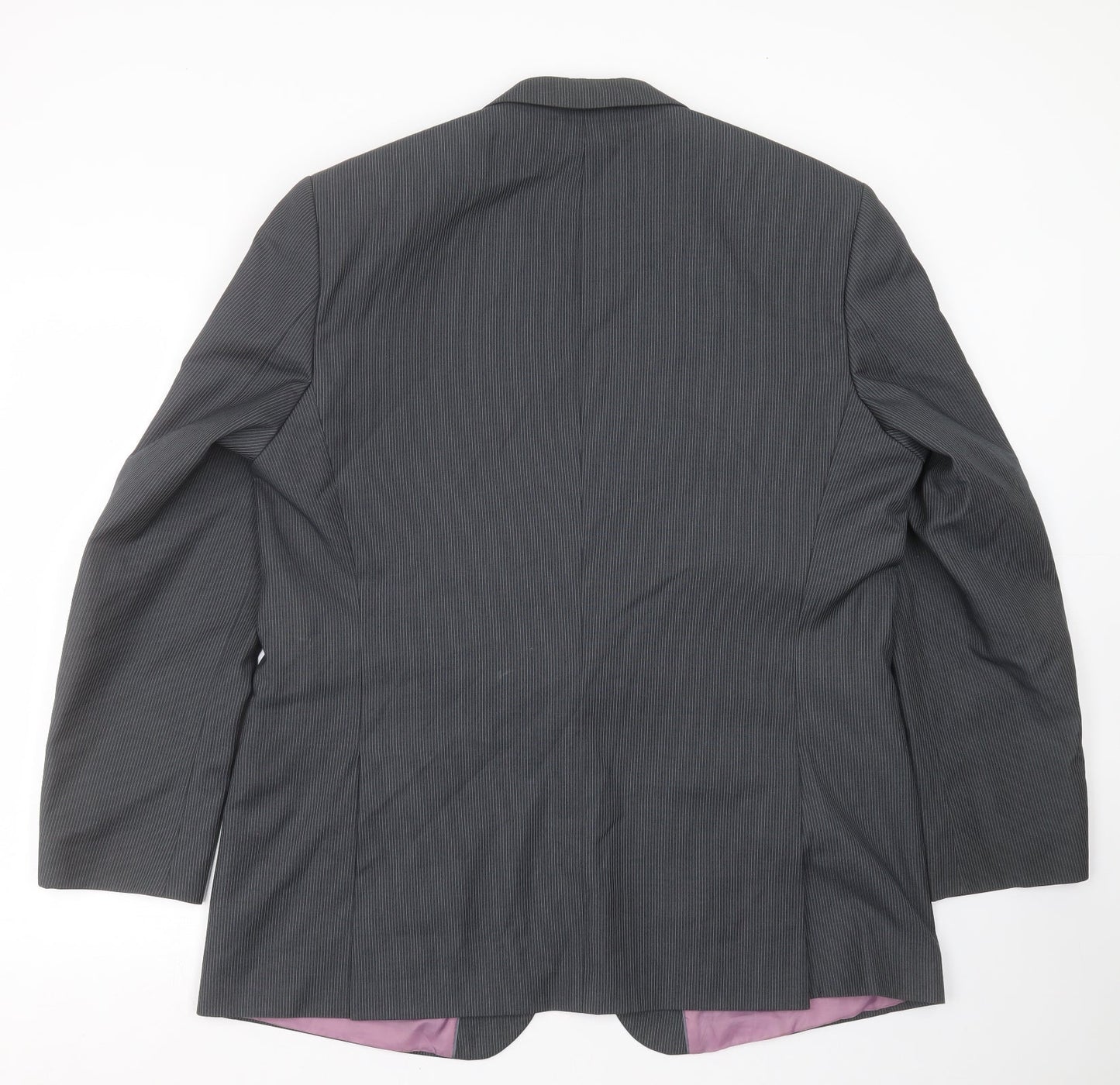 F&F Mens Grey Striped  Jacket Suit Jacket Size 44
