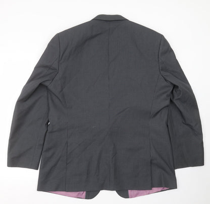 F&F Mens Grey Striped  Jacket Suit Jacket Size 44