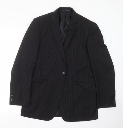 Mens UK Size 40 Burton Regular Black Suit Jacket
