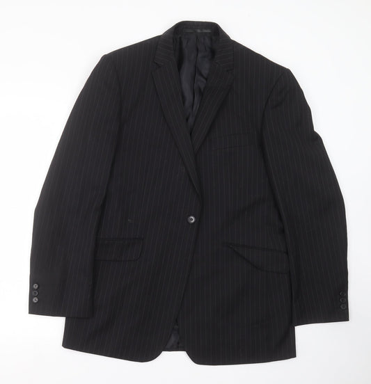 Mens UK Size 40 Burton Regular Black Suit Jacket