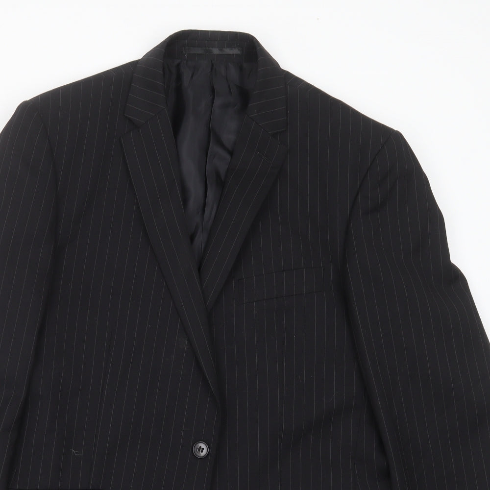 Mens UK Size 40 Burton Regular Black Suit Jacket