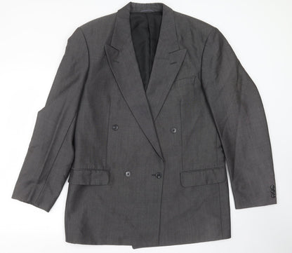 Additional front view of WILVORST men’s grey jacket suit jacket, size 42