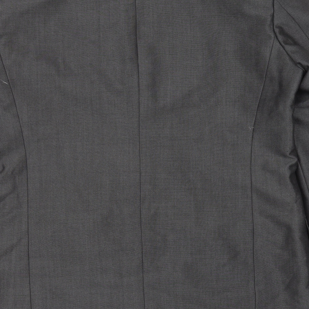 Brand and care label for WILVORST men’s grey jacket suit jacket, size 42