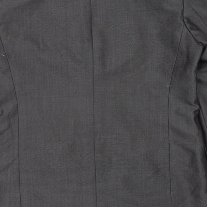 Brand and care label for WILVORST men’s grey jacket suit jacket, size 42