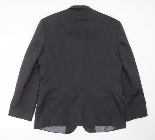 F&F Mens Grey Geometric  Jacket Suit Jacket Size 46