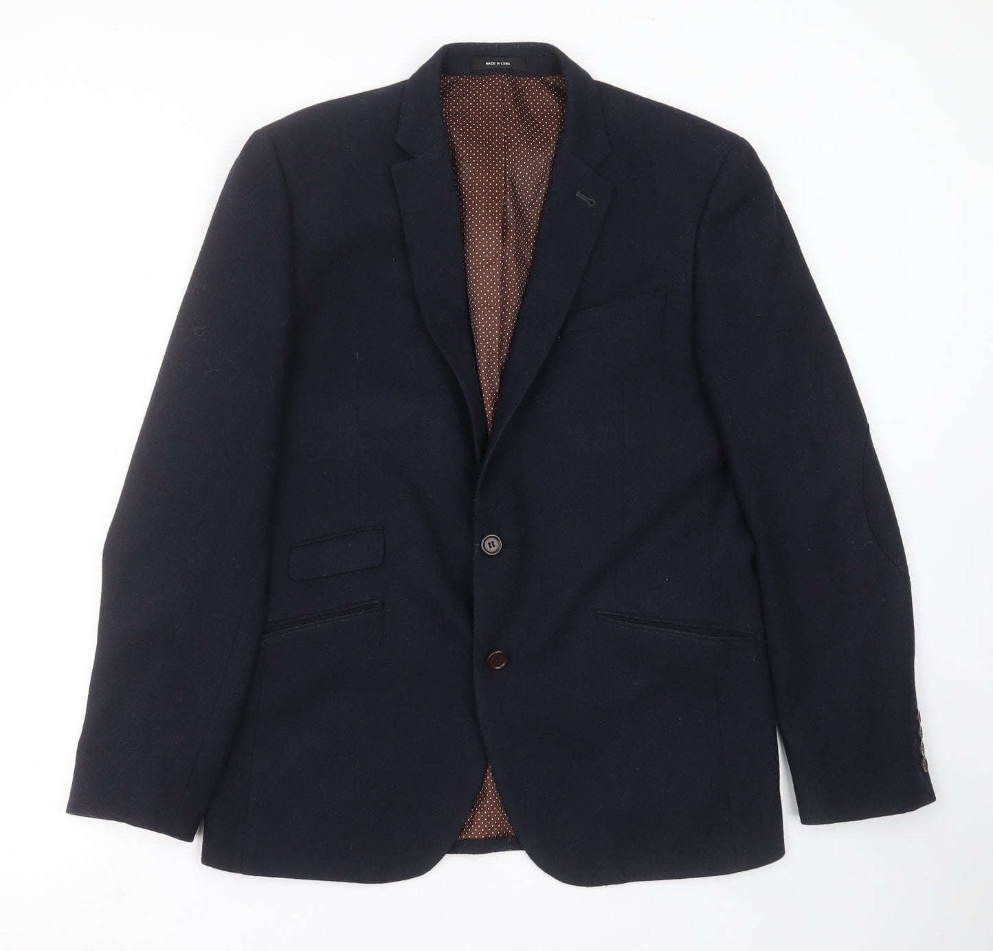 Mens UK Size M Cedar Wood State Regular Blue Suit Jacket