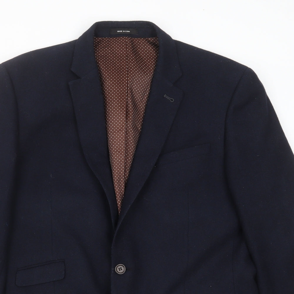 Mens UK Size M Cedar Wood State Regular Blue Suit Jacket
