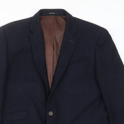 Mens UK Size M Cedar Wood State Regular Blue Suit Jacket
