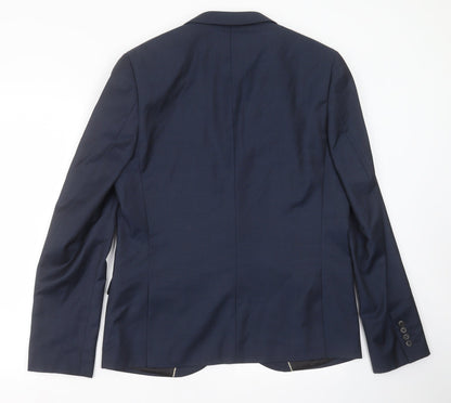 Mens UK Size 42 Topman Regular Blue Suit Jacket