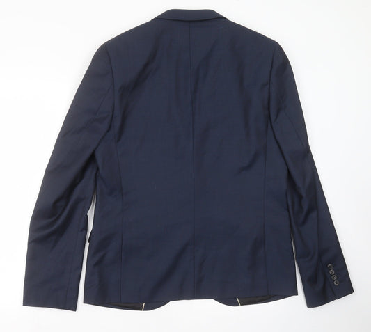 Mens UK Size 42 Topman Regular Blue Suit Jacket