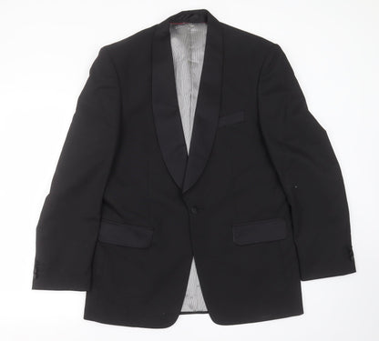 ARMANDO Mens Black   Jacket Suit Jacket Size 38
